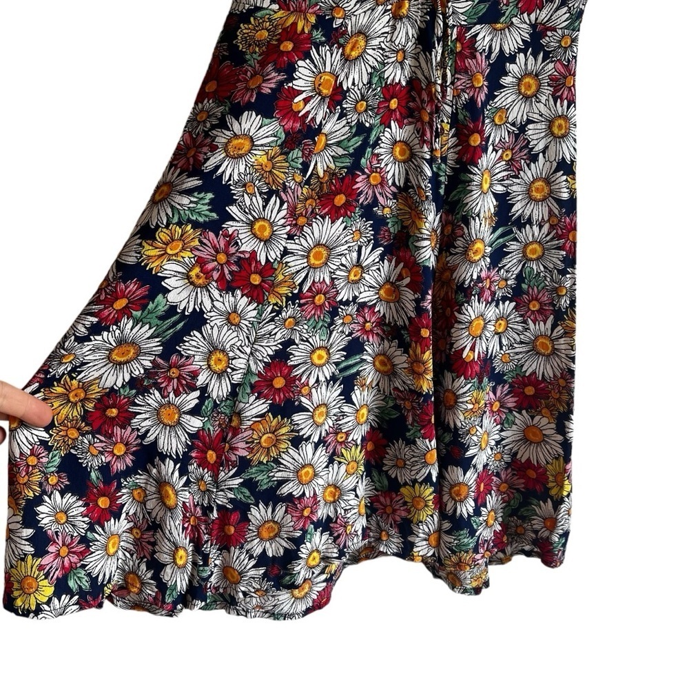 Reformation daisy print lace up fit and flare mini dress size 2 good condition - Picture 5 of 14